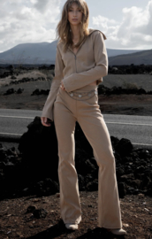 Meghan Rib Broek Washed Beige
