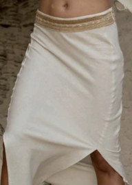 Long Jute Skirt Ivory