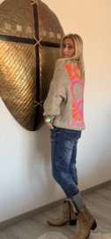 Trui Gebreid Love Is in The Air Beige