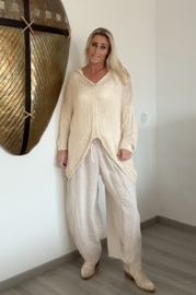 Trui Vedra Capuchon Beige