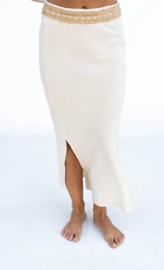 Long Jute Skirt Ivory