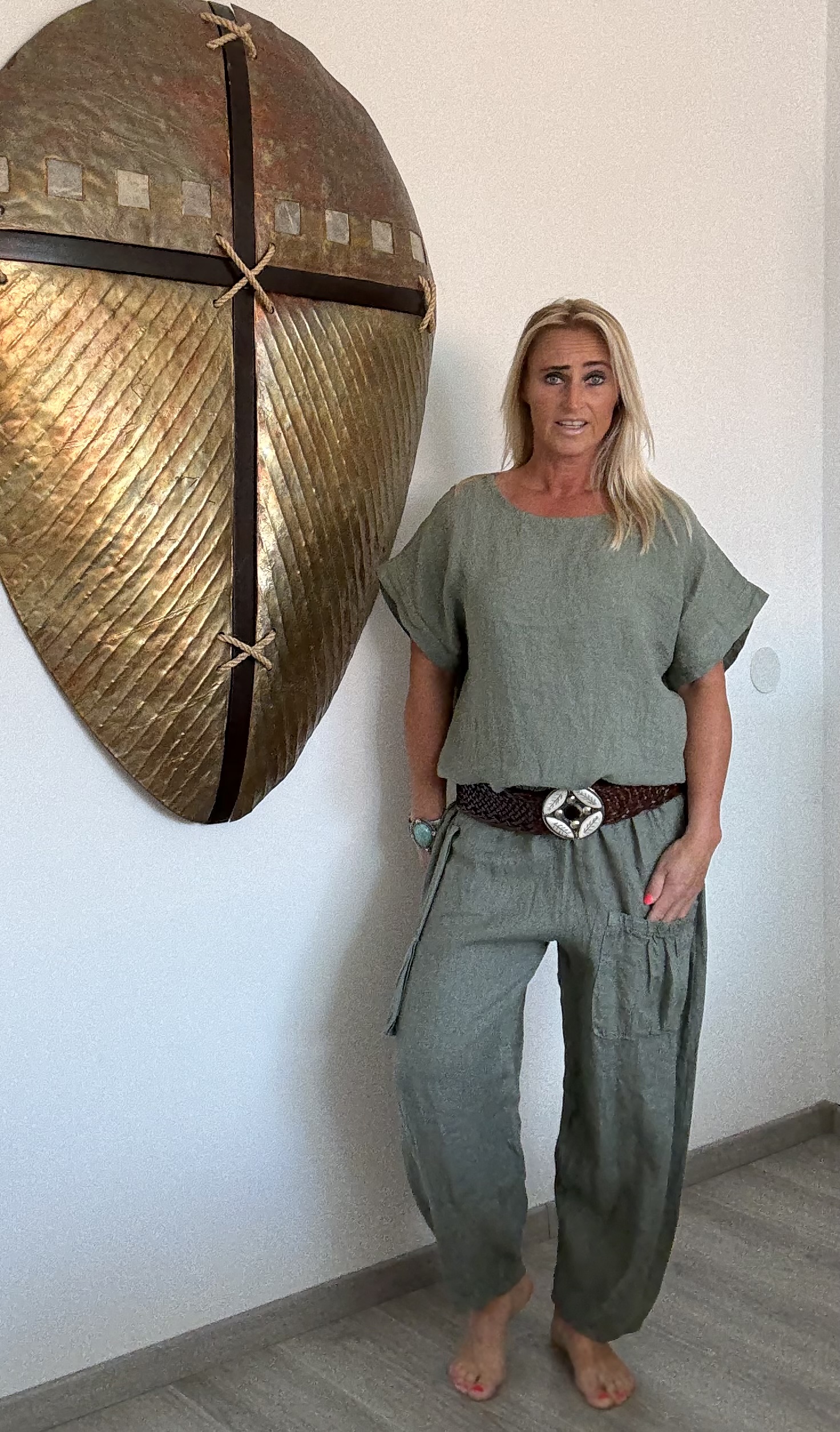 Linnen Broek Sanur Groen