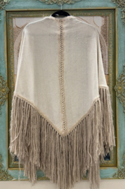 Omslagdoek/Sjaal Pelush Off-White Handmade