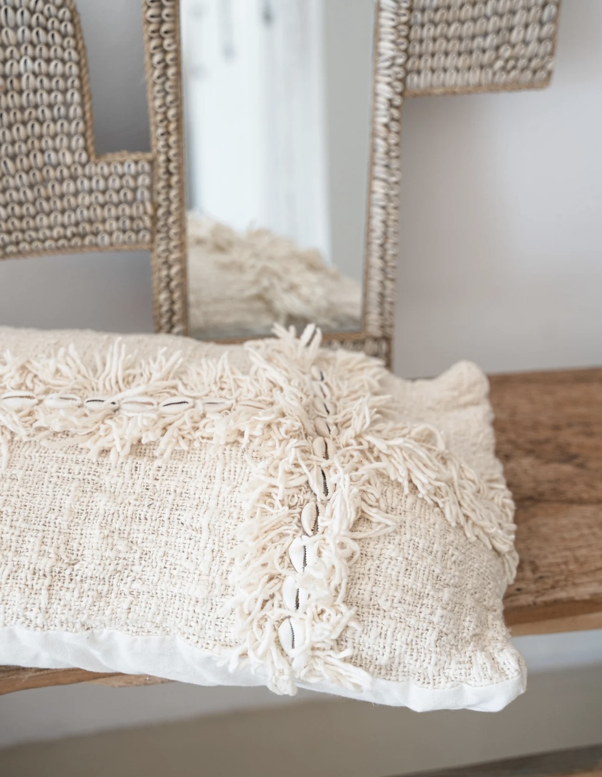 Kussen Schelpen Off-White