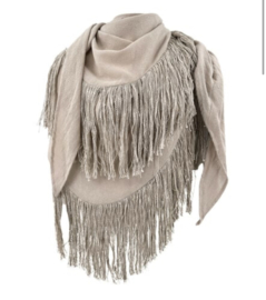 Fringe Sjaal Flecos Dark Sand