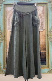 Broek 100% Linnen Groen