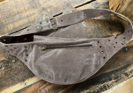 Heup/Crossover Tas Miguel Croco Donker Bruin Leer