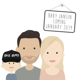 Baby announcement sign