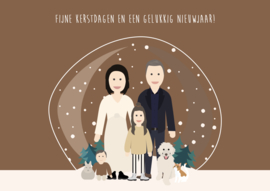 Kerstposter Sneeuwbal full body 2.0