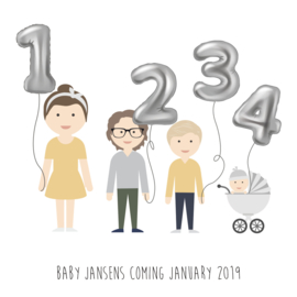 Baby announcement balloon