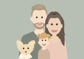 Familie poster avatar thuis