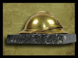 Bronze Belgian Miniature Helmet