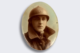 Miroir à main de soldat de la Première Guerre mondiale, Belgique