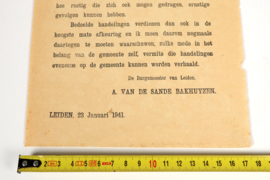 Dutch Warning January 1941