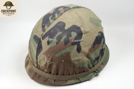 Luxembourg VDN M53 Helmet with "ERDL" Pattern Camouflage Cover