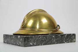 Bronzen Belgische Miniatuur Helm