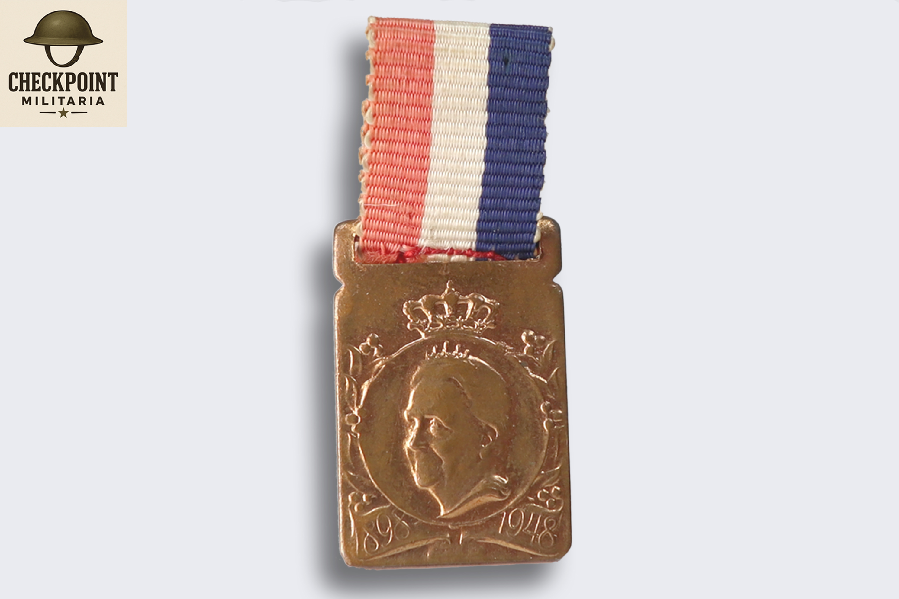 1898-1948  Medal & Ribbon Dutch Queen Wilhelmina