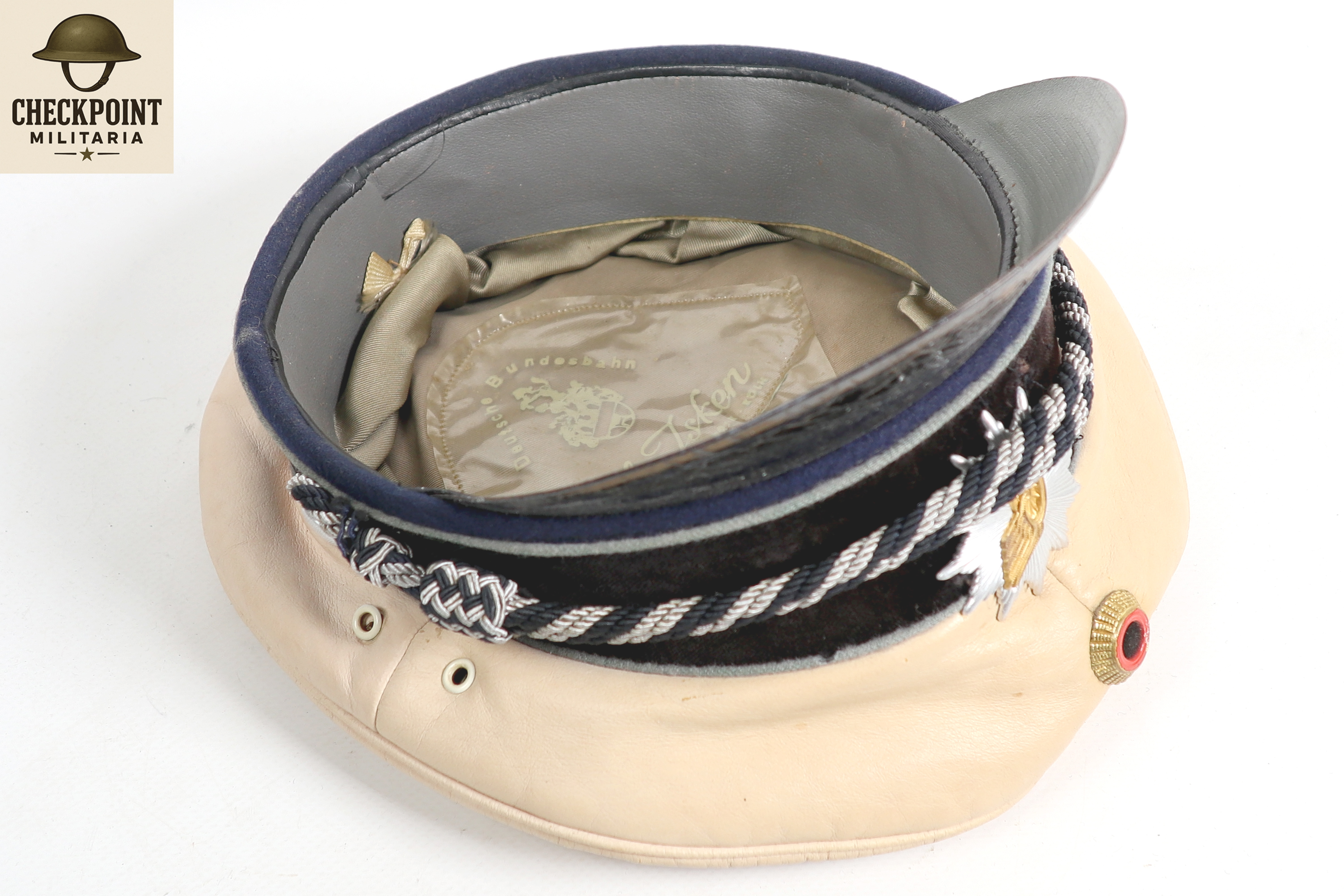 Casquette à visière de la police ferroviaire allemande