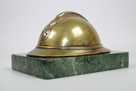 Bronzen Belgische Miniatuur Helm