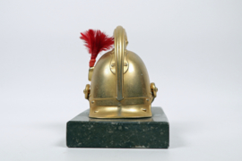 French Miniature Helmet on Marble Base