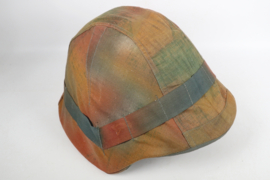 Casque suisse M1918/40 et housse camouflage d'automne