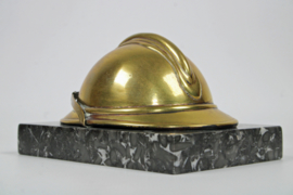 Bronzen Belgische Miniatuur Helm