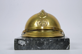 Bronzen Belgische Miniatuur Helm