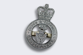 Police du Devon et des Cornouailles Emblème de la casquette de visière