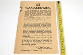 Dutch Warning February 1941