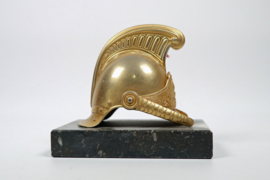 French Miniature Helmet on Marble Base