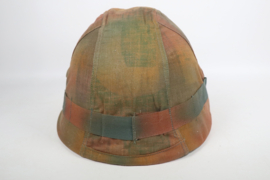 Casque suisse M1918/40 et housse camouflage d'automne