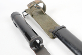 Dutch—FAL Type C Bayonet with Steel Scabbard Body and Web Belt Hanger