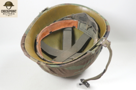Luxembourg VDN M53 Helmet with "ERDL" Pattern Camouflage Cover