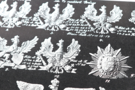 Les emblèmes et insignes du casque de l'armée allemande.
