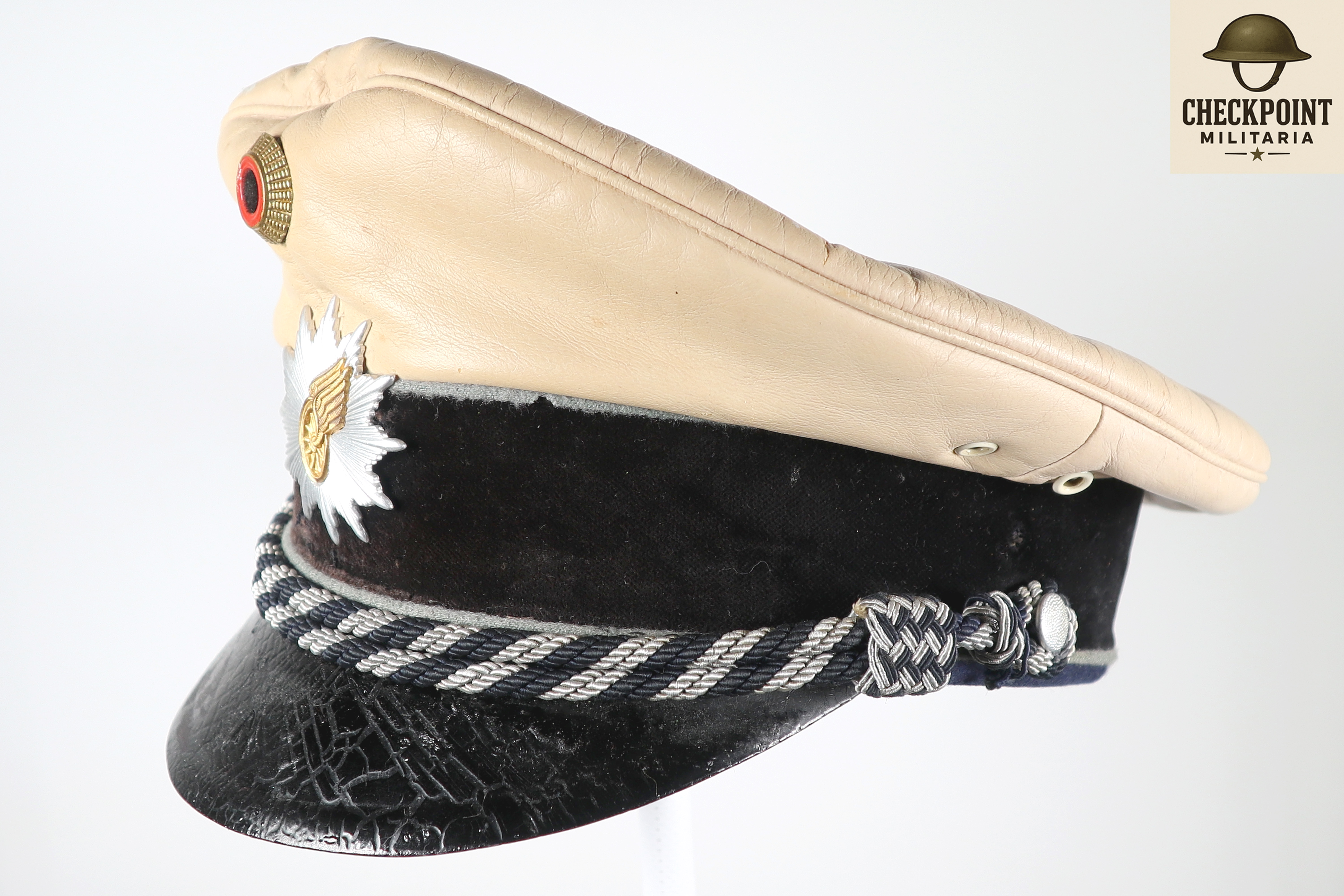 Casquette à visière de la police ferroviaire allemande