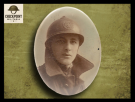 Belgium WW I Soldier Hand Mirror Sweetheart