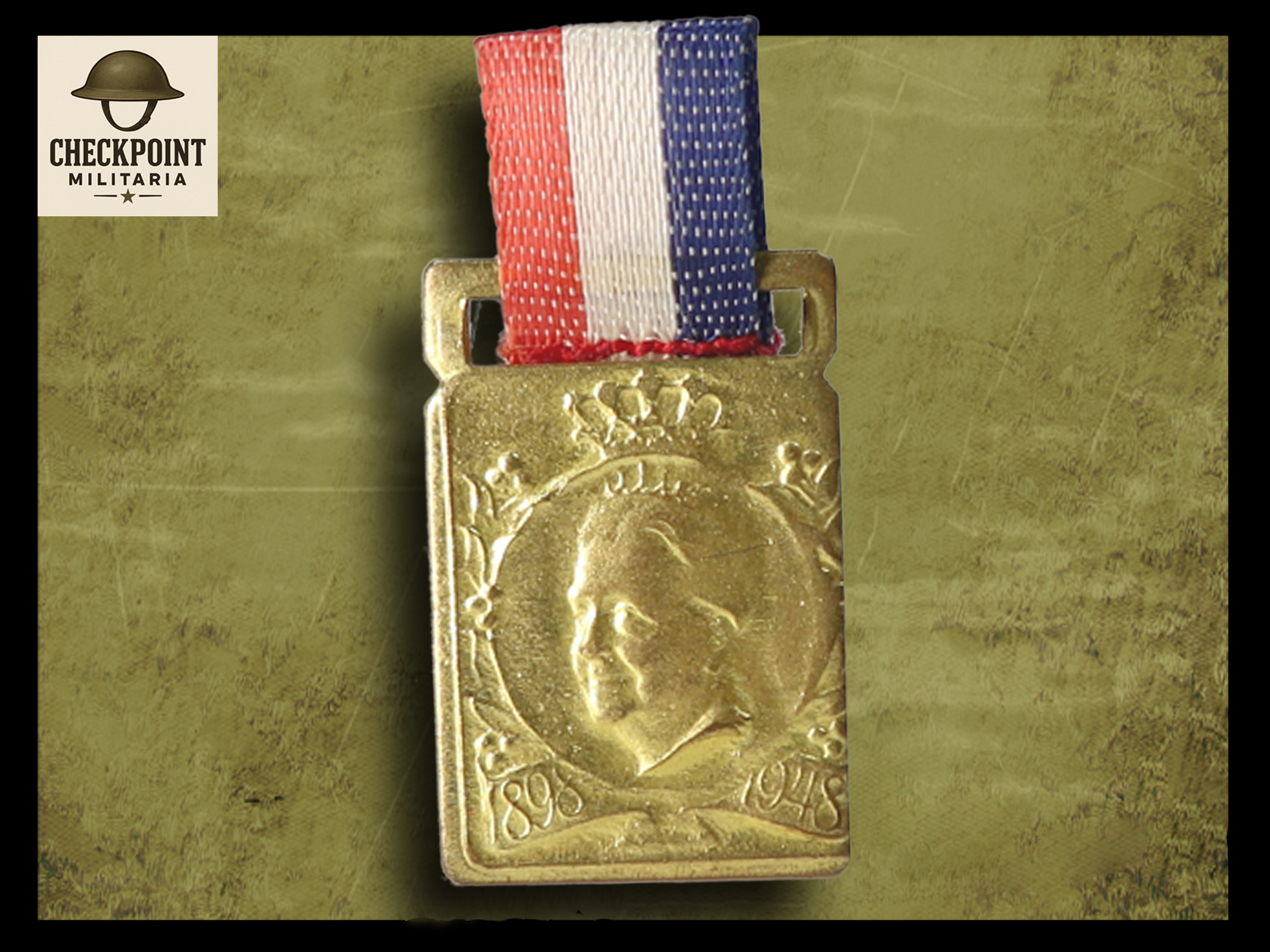 1898-1948 Medal & Ribbon Dutch Queen Wilhelmina
