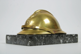 Bronzen Belgische Miniatuur Helm