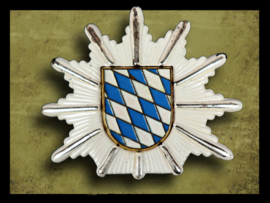 Emblème de casquette de police du Bayern, ancien modèle