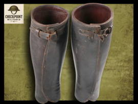 W.W.I British Army Officer's Black Leather Gaiters.