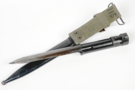 Dutch—FAL Type C Bayonet with Steel Scabbard Body and Web Belt Hanger