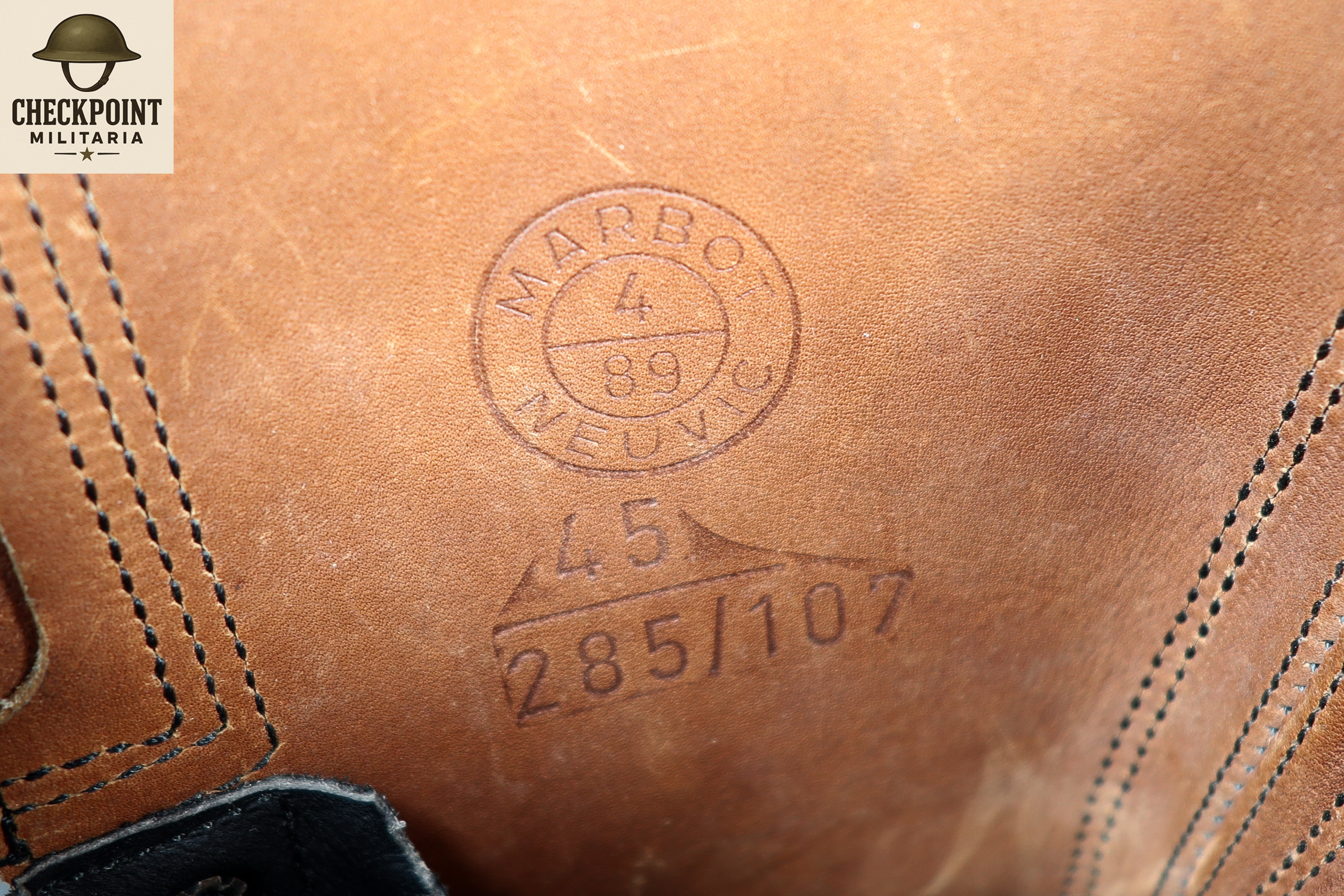 Bottes de combat en cuir à double boucle de style ranger/parachutiste français