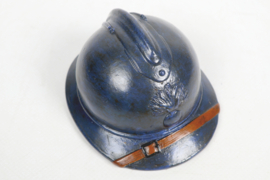 Franse  Metalen M15 Miniatuur Adrian Helm
