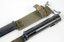 Dutch—FAL Type C Bayonet with Steel Scabbard Body and Web Belt Hanger