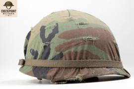 Luxembourg VDN M53 Helmet with "ERDL" Pattern Camouflage Cover