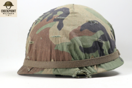 Luxembourg VDN M53 Helmet with "ERDL" Pattern Camouflage Cover