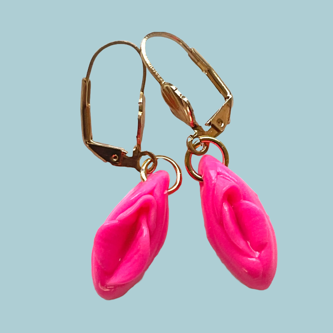 Pussy Earring Neon Pink