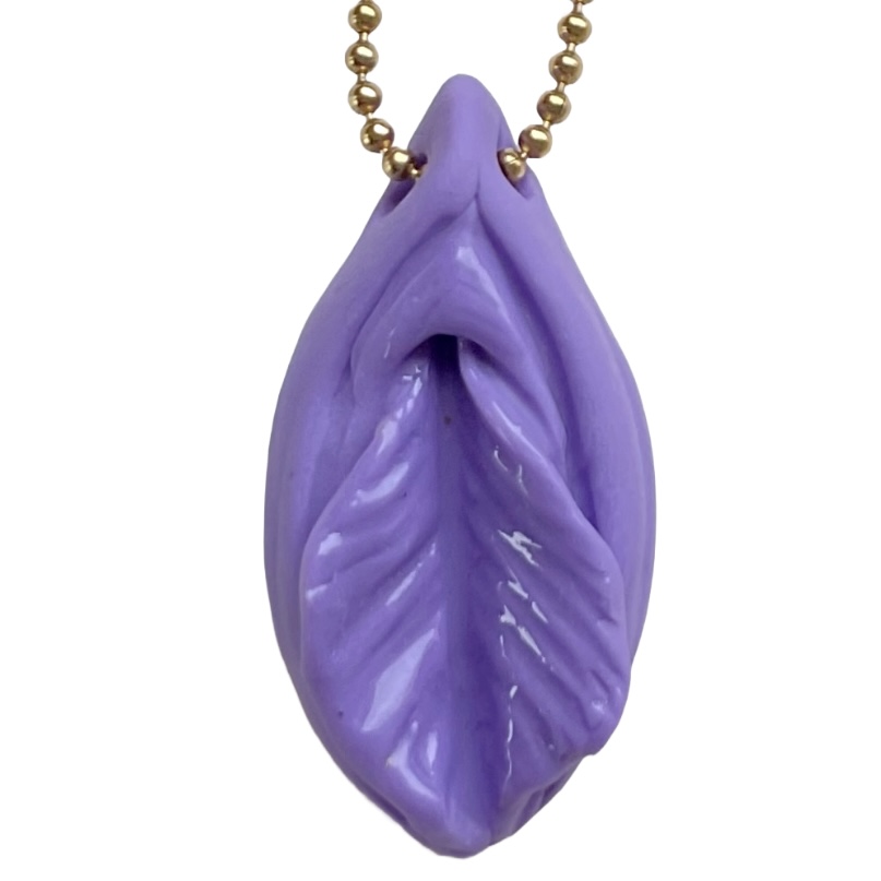 Pussy Pendant Unique Piece Lavender