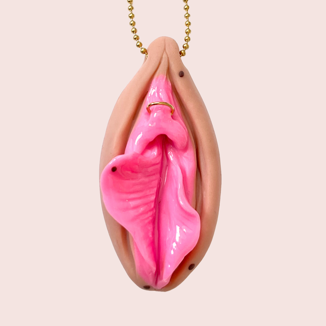 Pussy  Pendant  Unique Piece  with Piercing
