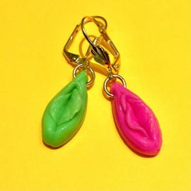 Pussy Earrings Neon